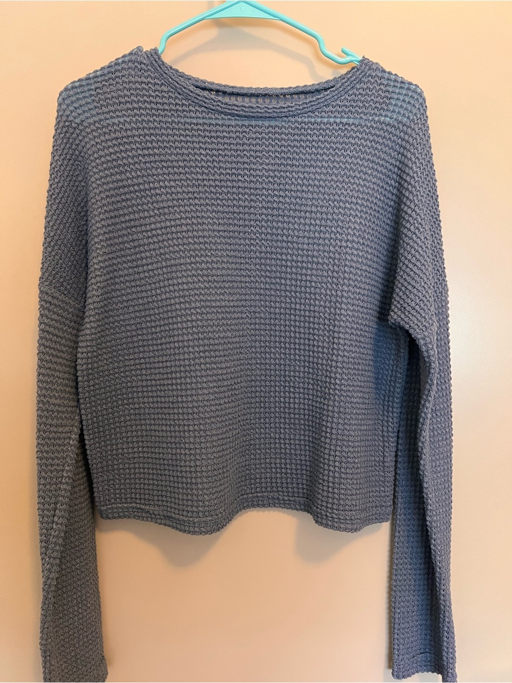 Women’s Textured Crewneck Sweater - Slate Blue